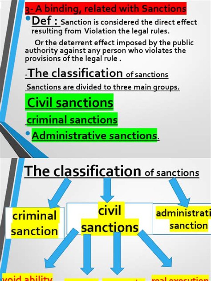 What are the types of legal sanctions?
