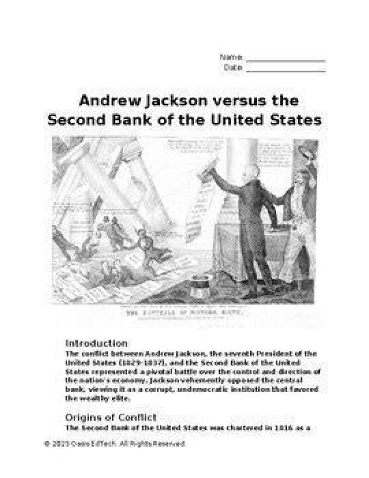 What did Jackson do to oppose the bank?