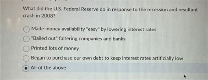 What did the Federal Reserve do during the recession in 2008?