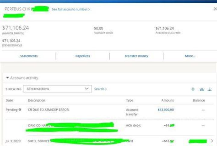 What do I do if I accidentally deposited money into my account?
