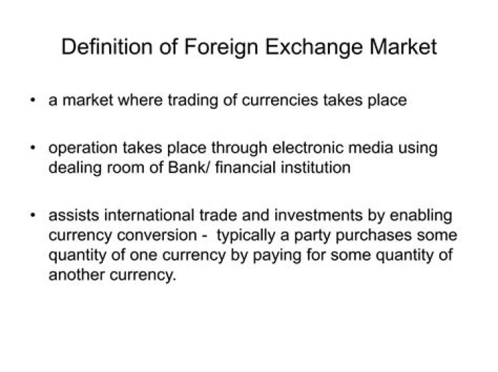 What does foreign exchange mean?