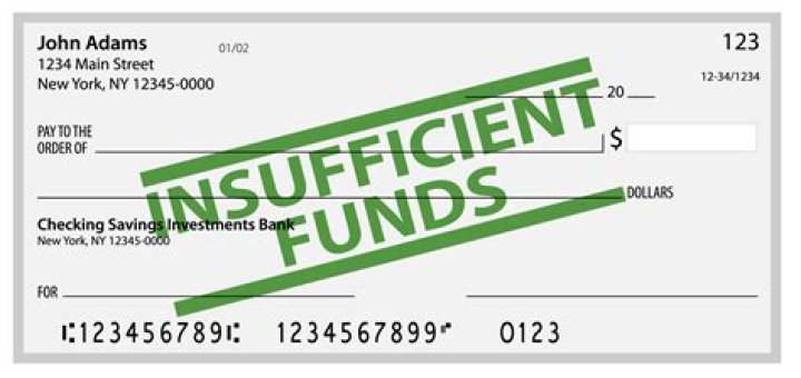 What does the bank charge for an insufficient funds check?