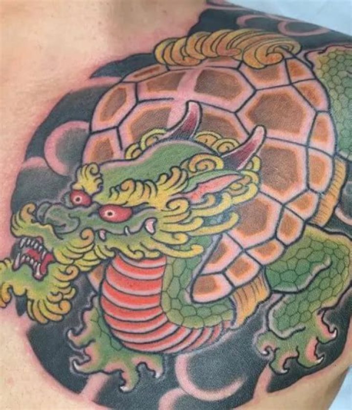 What does the dragon turtle symbolize?