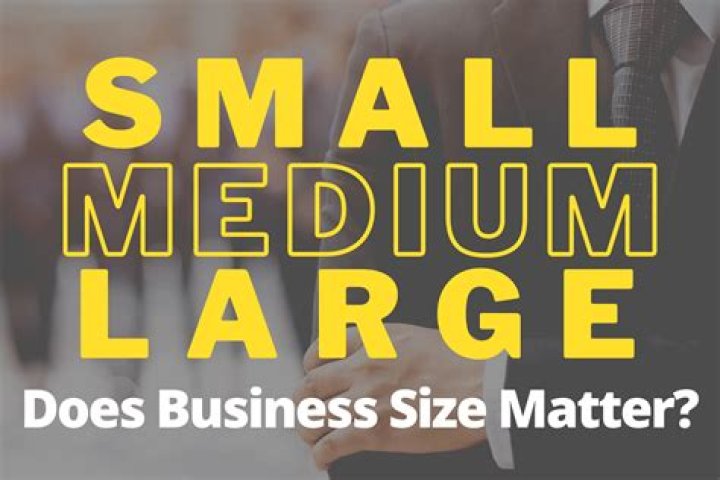 What does the size of a business depend on?