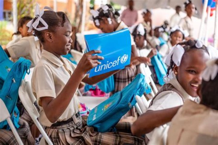 What does Unicef do for education?