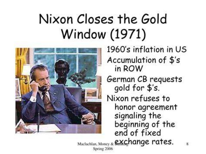What happened when Nixon closed the gold window?