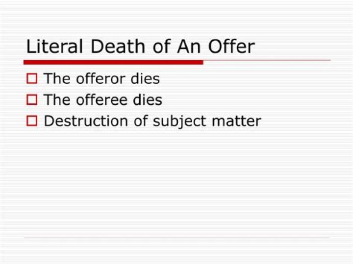 What happens if the offeror dies?