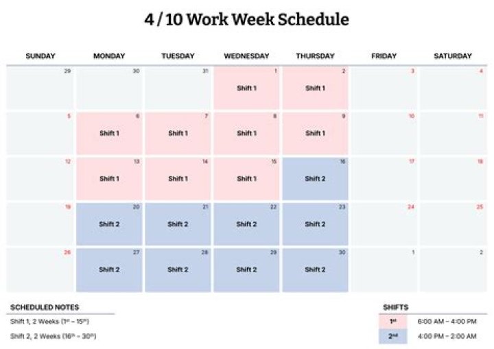 What is a 4 1 2 work schedule?