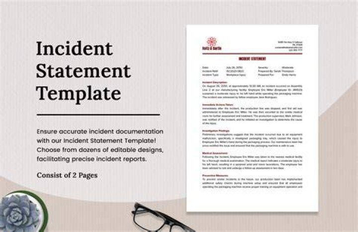 What is a statement of incident?