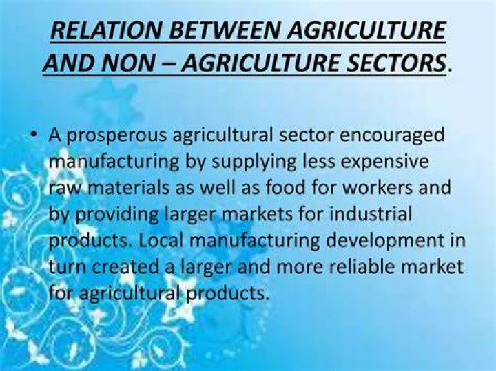 What is agriculture and non-agricultural?