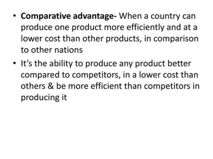 What is an ability to produce a good more efficiently than others?