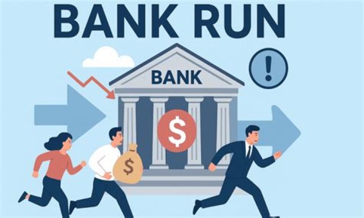 What is an example of a bank run?