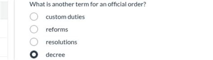 What is another term word for an official order?