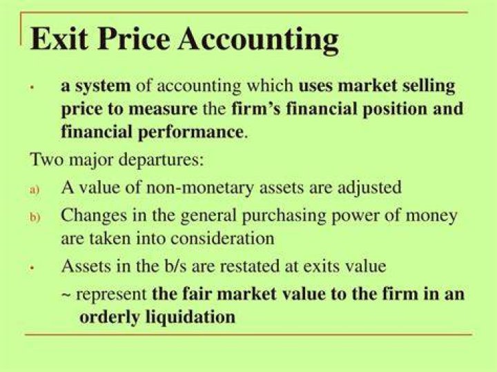 What is exit price accounting?