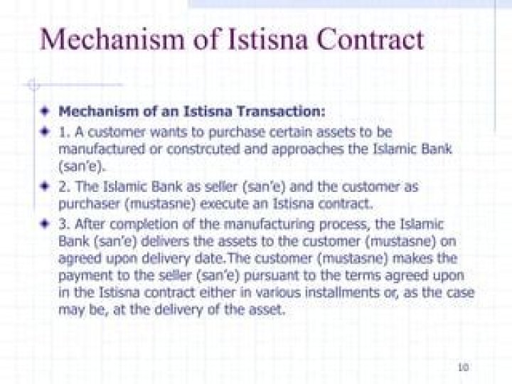 What is istisna transaction?