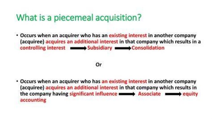 What is piecemeal financing?