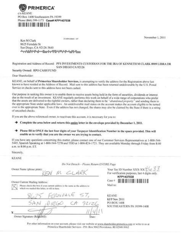 What is Primerica EIN?