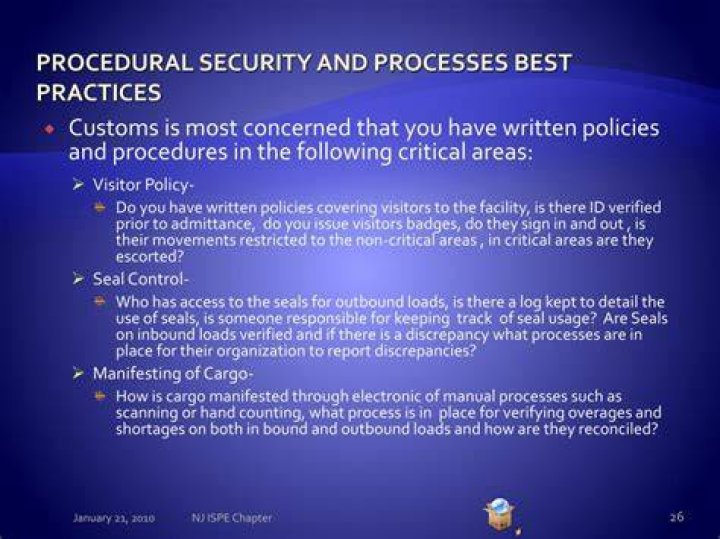 What is procedural security in supply chain?