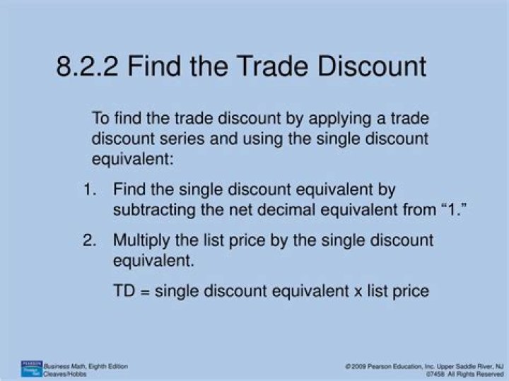What is single trade discount and discount series?