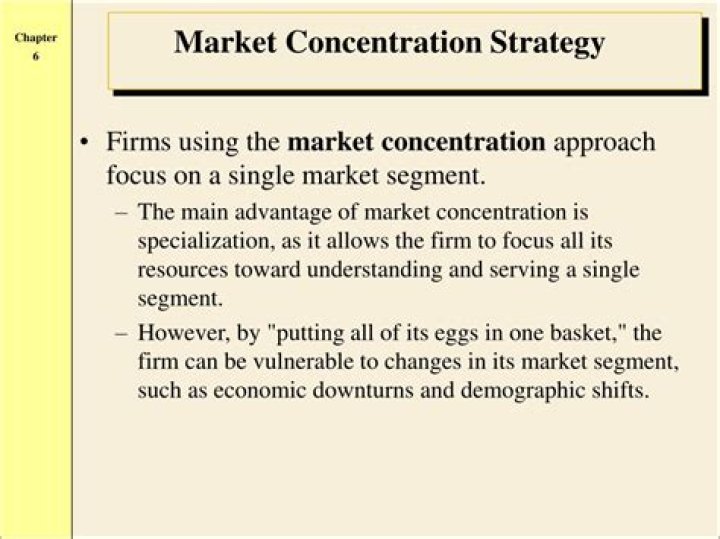 What is the concentration strategy in marketing?