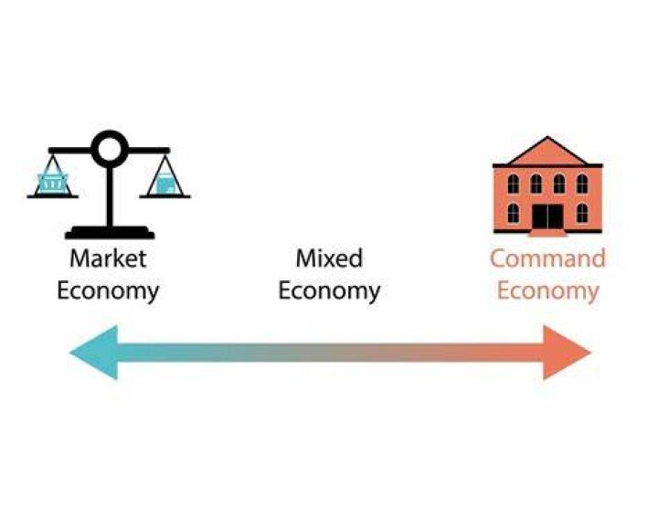 What is the difference between a market economy and a mixed economy?