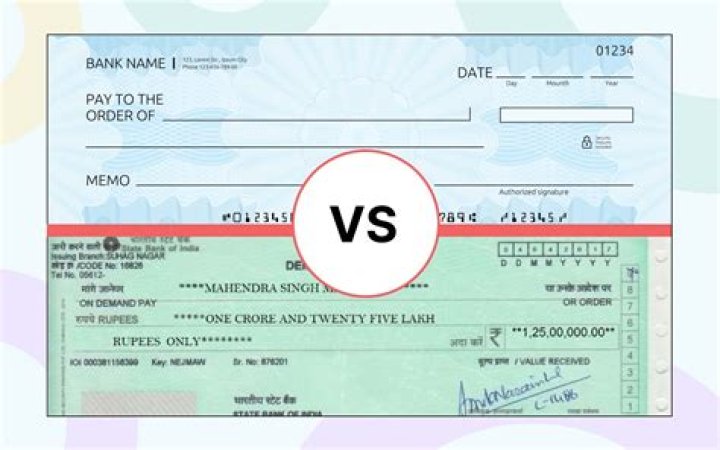 What is the difference between cheque and cheque counterfoil?