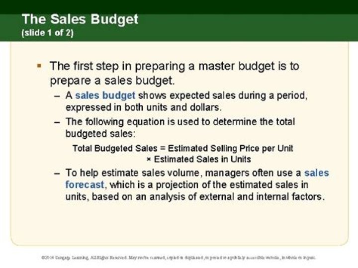 What is the first step to preparing a sales budget?
