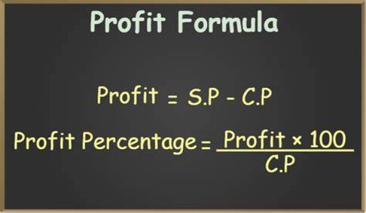 What is the formula to find profit?