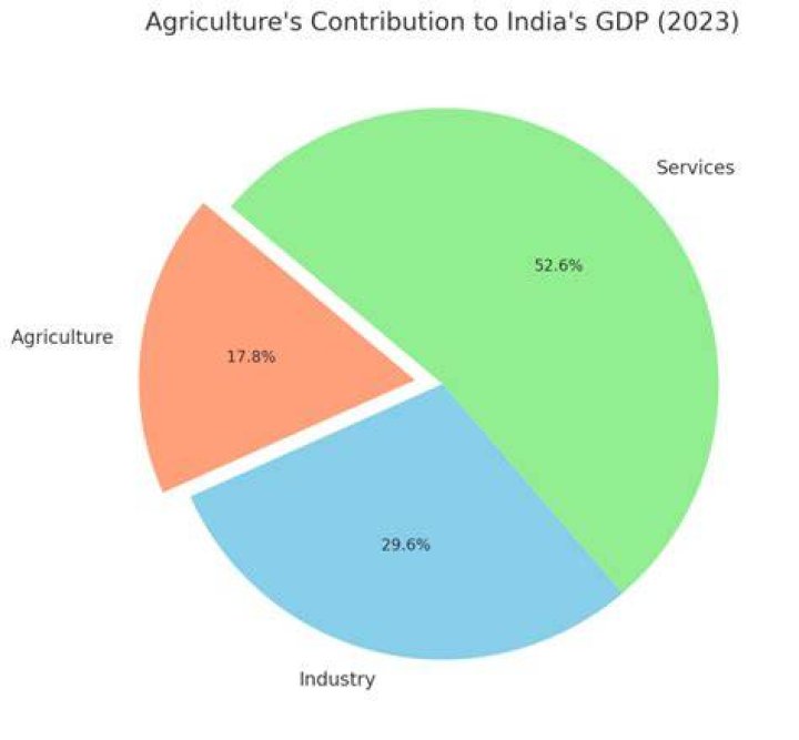 What is the GDP of India in terms of agriculture?