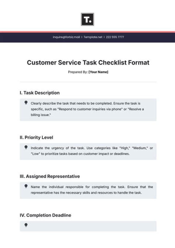 What is the main task of customer service?