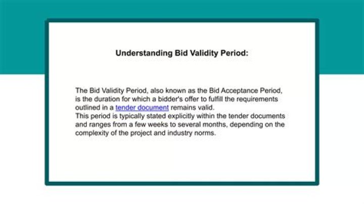 What is the meaning of bid validity period?