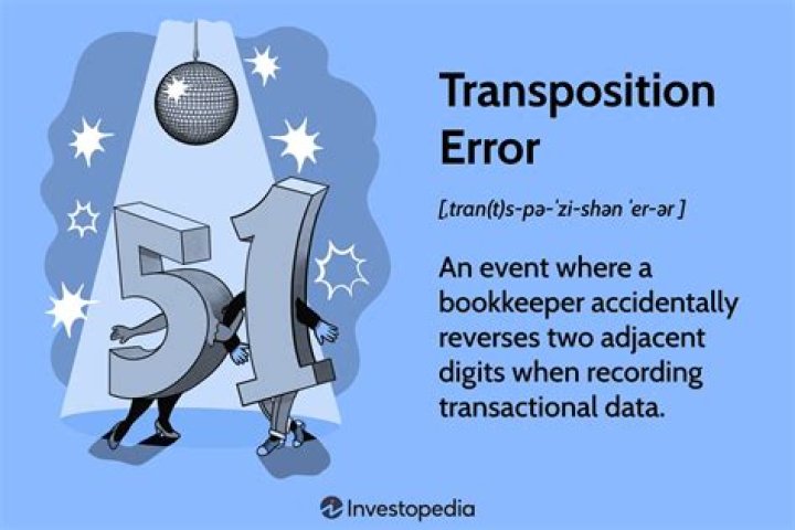 What is the one way to check for an error caused by transposed numbers?