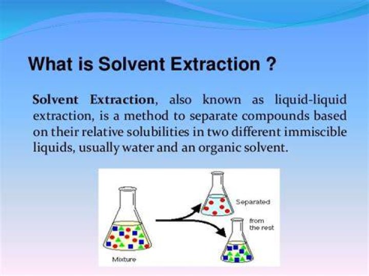 What is the purpose of solvent extraction?