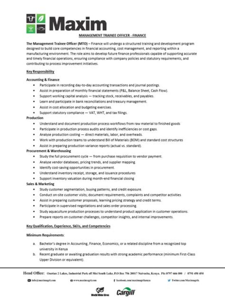 What is the role of management trainee officer?
