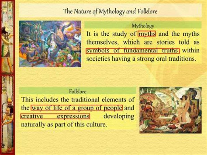 What is the study of mythology and folklore called?