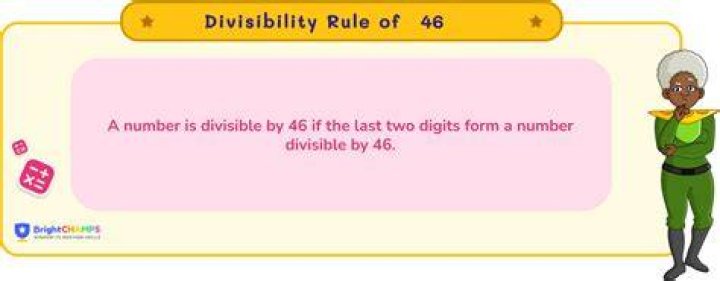 What number is 46 divisible by?