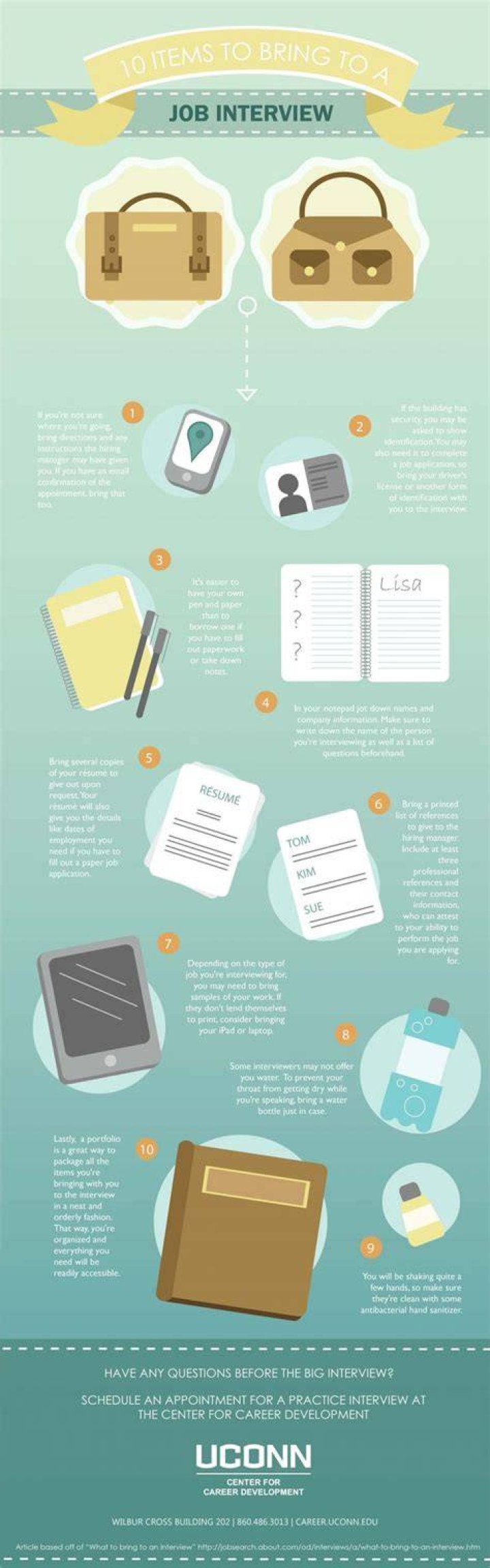 What should a 14 year old bring to a job interview?