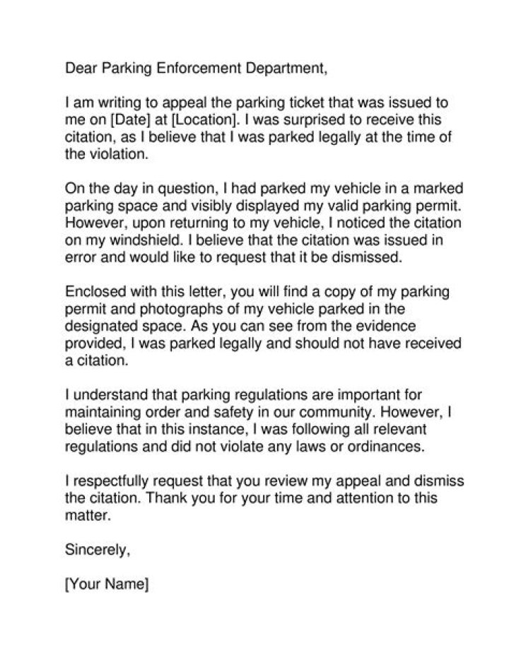What to say when you contest a parking ticket?
