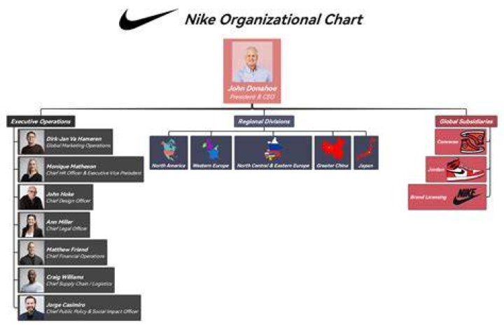 What type of organizational structure does Nike have?