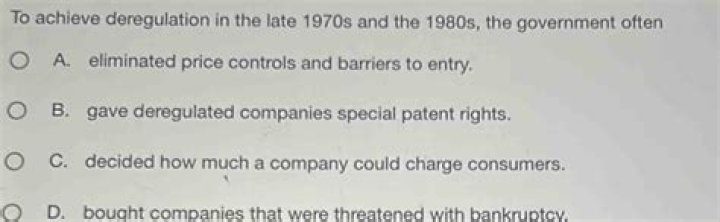 What was deregulated in the 1970s?
