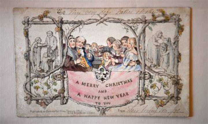 When and where was the first Christmas card printed?