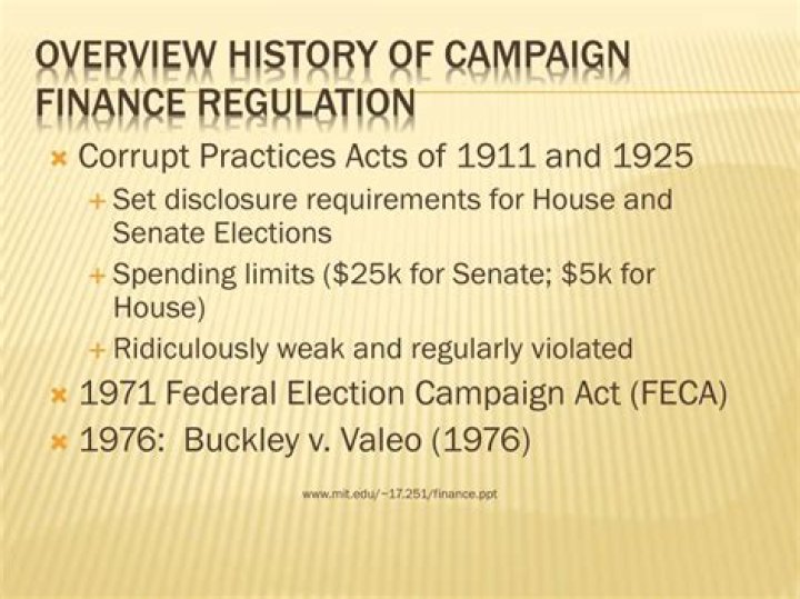 When did campaign finance regulation begin?
