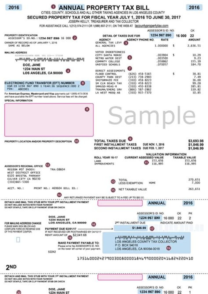 Where can I find my property tax bill California?