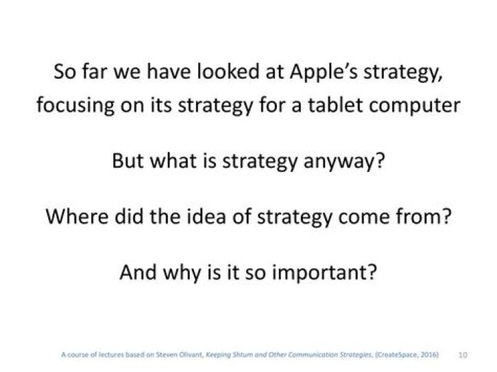 Where did strategy come from?