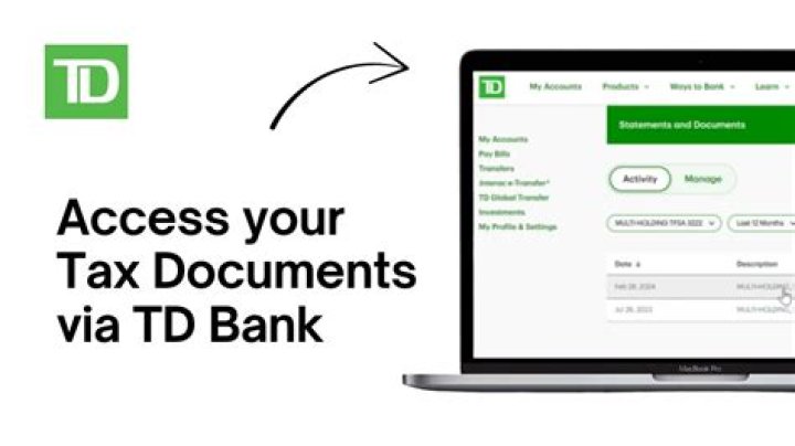 Where do I find my TD Bank tax documents?
