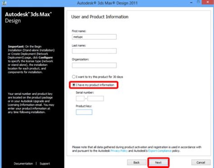 Where is 3ds Max serial number?