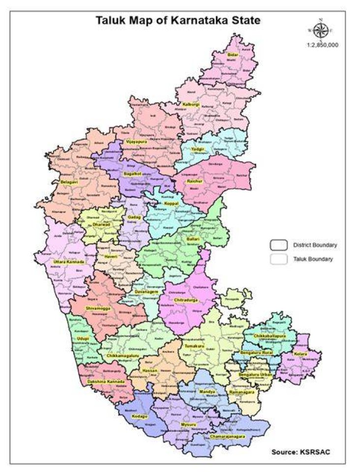 Which is the smallest Taluk in Karnataka?