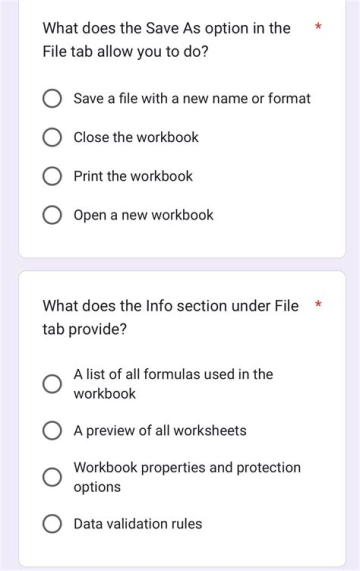 Which option is used to save a new file?