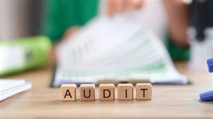 Who conducts a financial audit?