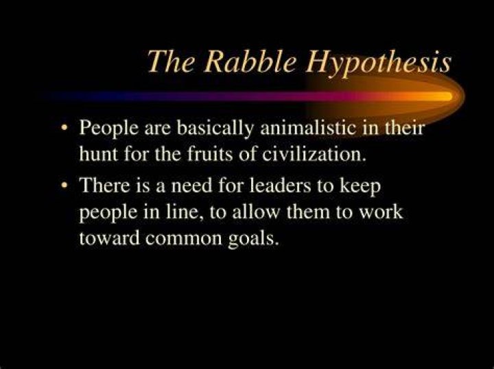 Who propounded the rabble hypothesis?